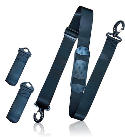 他サイト： Okima スキーキャリーベルト スキーバンド 便利な肩紐付き ケース バッグ 板 カバー ストラップ ストック(ブラック)の商品画像