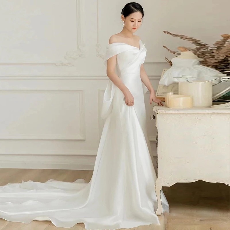 クリスマス蝶結び ワンピース サテン 结婚式 レディース 切り替え パーティードレス イレギュラー ドレス ロングワンピース ストラップレスブラ ワンピース 結婚式 ドレス サテン レース