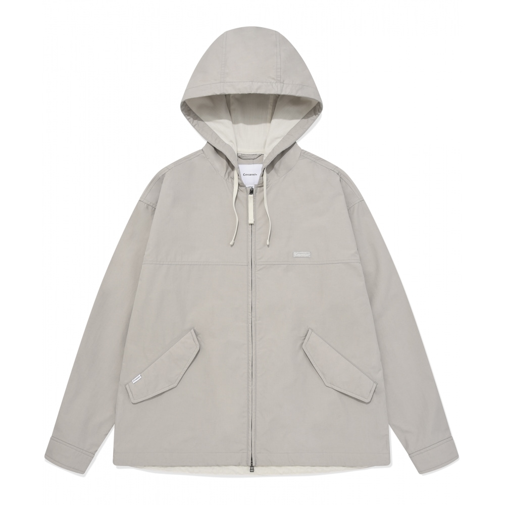カバーナットコットンフーディージャケットライトグレー