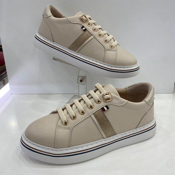 女性クッションバンディング紐スニーカー YADFHZ732BE HSYD4A GN