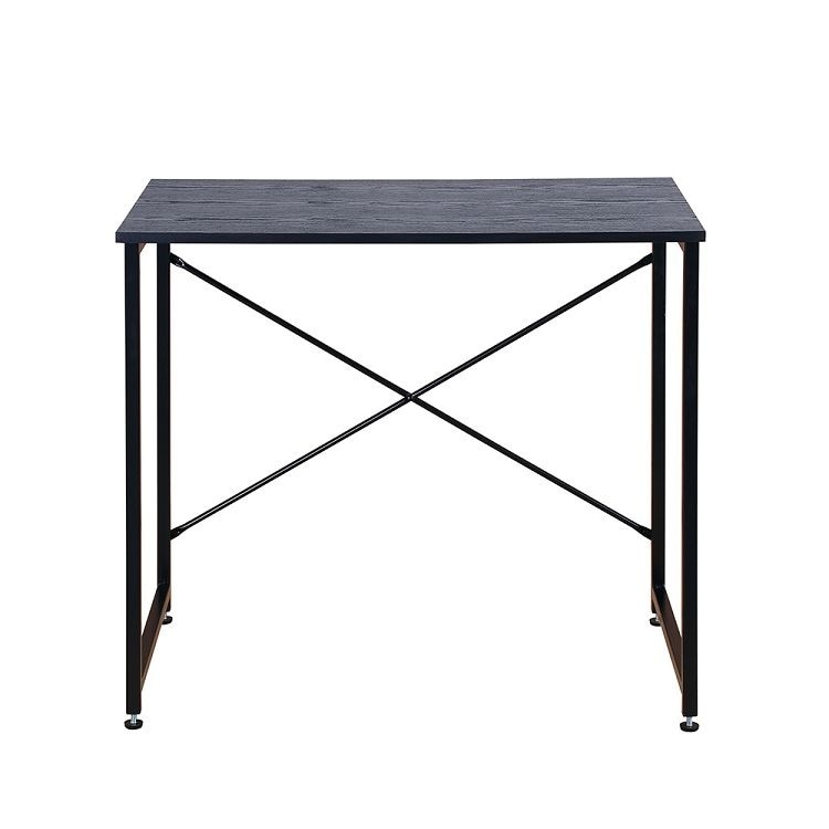 シンプルデスク簡易デスク 木製机ワークデスク Black Particle Board