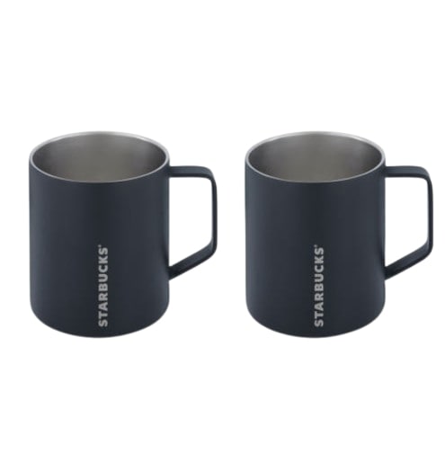 韓国限定 SS デビ マグカップ 414ml 2個セット（ブラック） ブラックマグカップ プレゼントにおすすめ