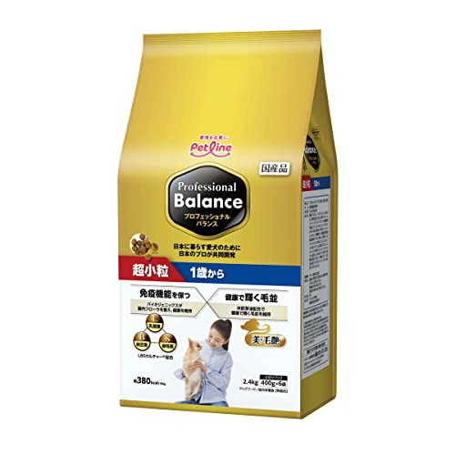 ペットラインプロバラ プロフェッショナル・バランス 超小粒 1歳から 2.4kg（400g×6袋）