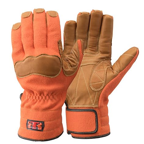 [TONBOREX] ケブラー繊維製 防火 防水 手袋 K-A177 JFCE種別A認定商品 耐切創手袋 パラ系アラミド×メタ系アラミド Ｗニット セラミックレザー ガンカット 立体縫製 グローブ 消