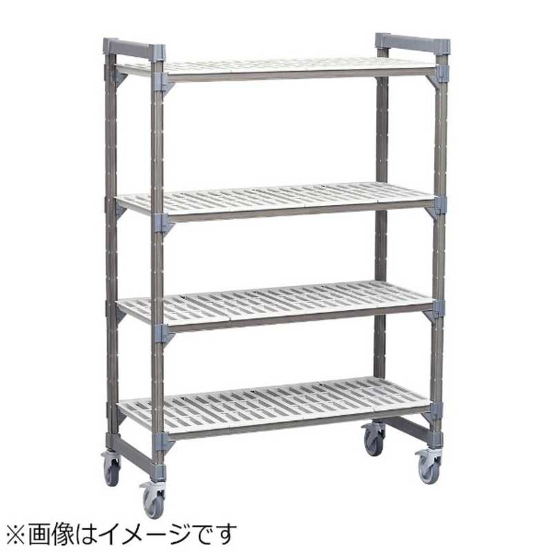 キャンブロ社　540ベンチ型移動用カムシェルビング4段セット(エレメンツシリーズ) 1380×H1778 　DKY8804
