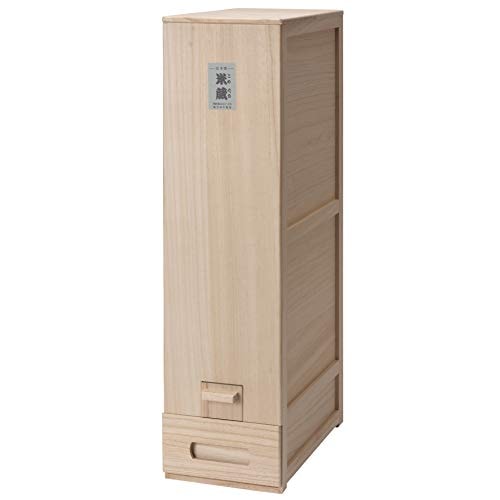 竹本木箱店 総桐天然木の計量米びつ 米蔵 30kg用