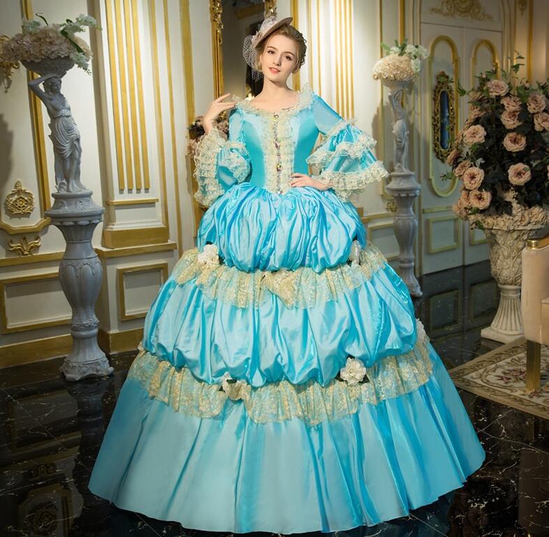 宮廷ドレス ステージ衣装 中世貴族風 ヨーロッパ風ドレス 貴族ドレス 高級感 帽子付き パーティードレス ハロウィン クリスマス 可愛い 演劇 文化祭 学園祭 オペラ声楽 舞踏会 フレア袖 お