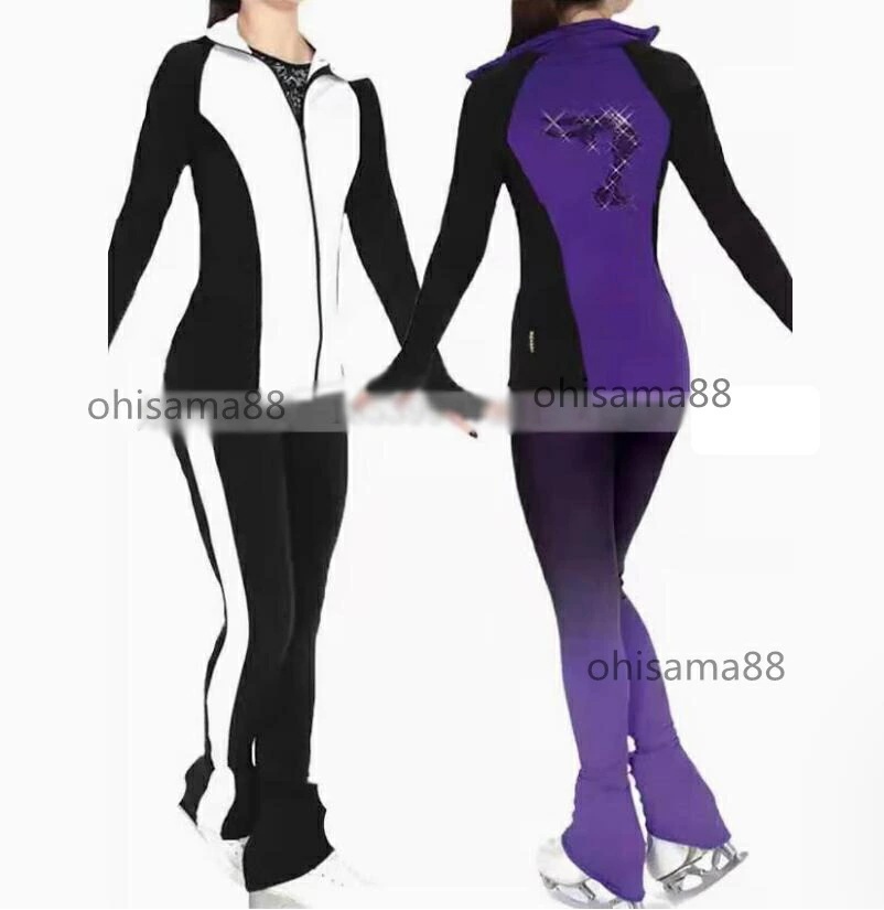 大ヒット中 アイススケート 上着+パンツ 2点セット アイスフィギュアスケート 練習着 上下セット ストレッチ 競技 ステージ 美しい スポーツウェア スケートウエア フィギュアスケート衣装 スケート