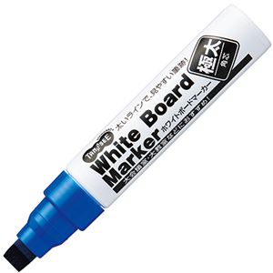 （まとめ） TANOSEE ホワイトボードマーカー 極太角芯 青 1本 (×20セット)