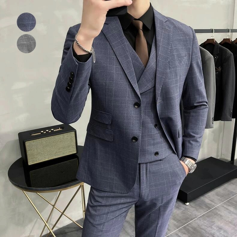 フォーマルスーツ シングルスーツ メンズ スーツセット 紳士服 韓国風 メンズスーツ 通勤 卒業式スーツ 成人式 ビジネススーツ 2点セット 3点セット ジャケット+パンツ+ベスト 結婚式スーツ 披露