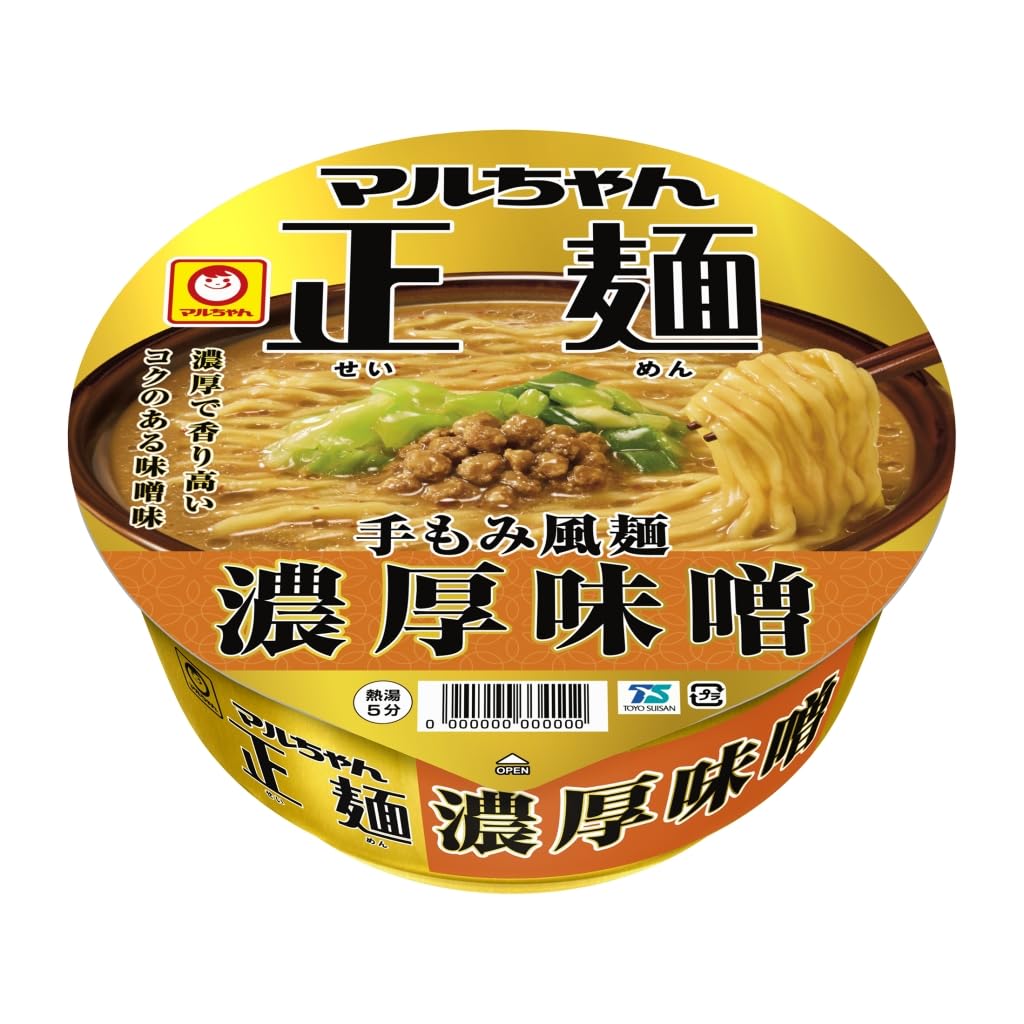 即日発送 マルちゃん正麺 カップ 濃厚味噌 (131g×12個 / カップ麺) 即席 インスタントラーメン (もちもち手もみ風麺 × 香り高い濃厚な味噌スープ) 箱買い ラーメン 東洋水産