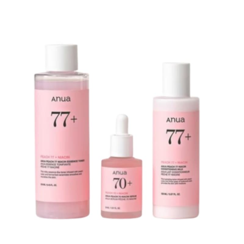 桃 トーンアップ 保湿セット[ 化粧水 250ml + 美容液 30ml + 乳液 150ml ] 7,047円