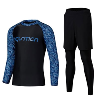 メンズラッシュガード+レギンス サーフパンツ AQAMAU-PL