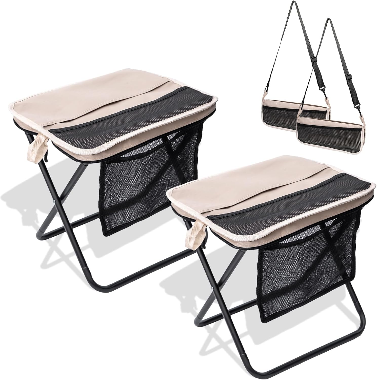 折りたたみ椅子 軽量 耐荷重240kg コンパクト収納 収納袋一体型 携帯用 アウトドア キャンプ 観戦用