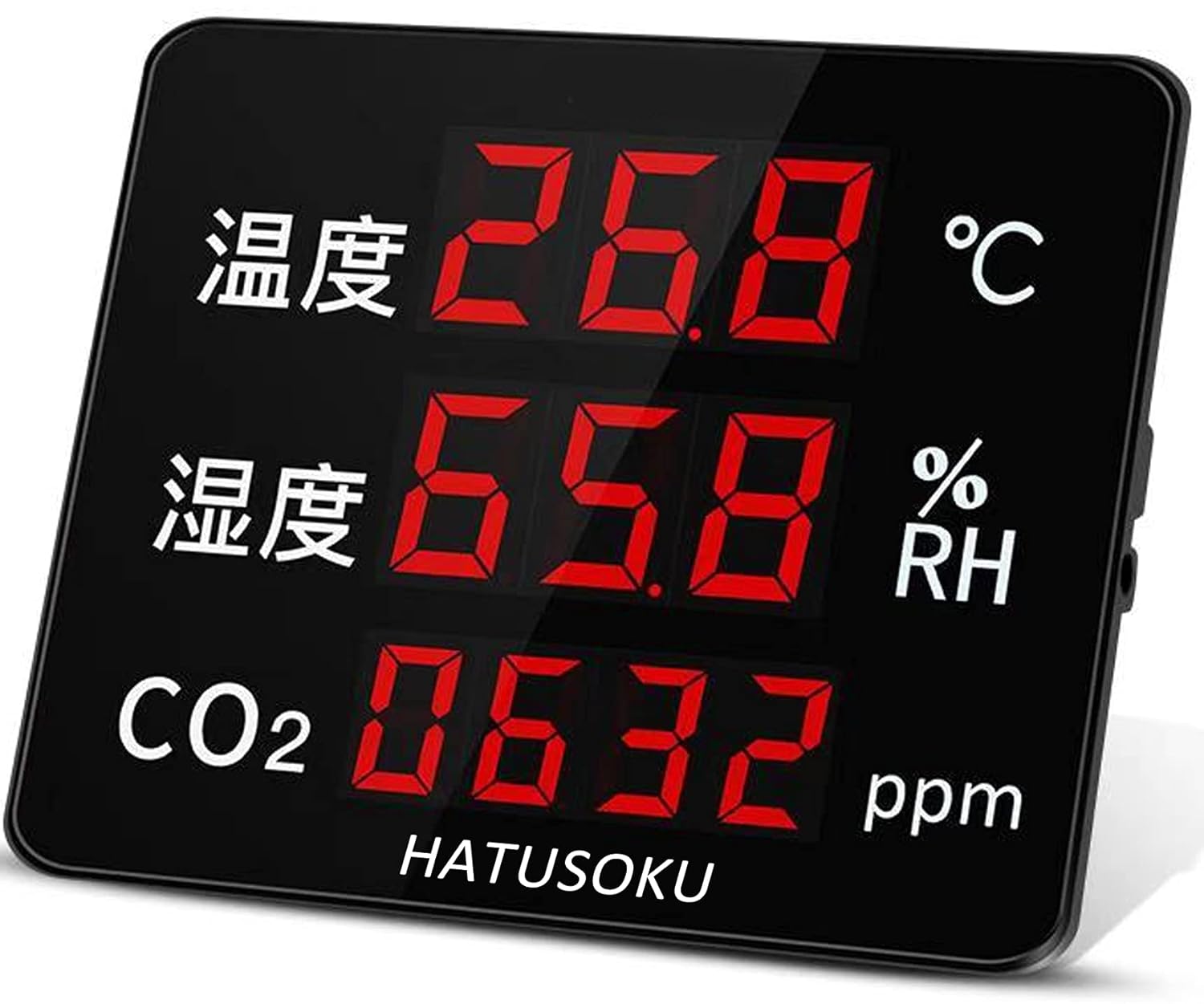 HATUSOKU 業務用 大画面二酸化炭素濃度計 【日本語表記タイプ】HSK-2012-01
