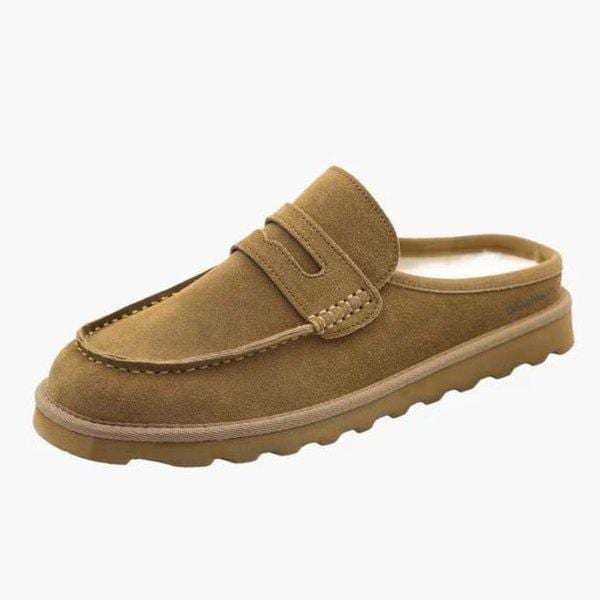 (BEARPAW) 男性防寒ウールスリッパ(ミュール) RONAN ヒッコリー K3019002RD