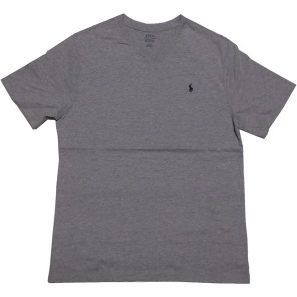 ボーイズサイズ 半袖 Vネック ワンポイント Tシャツ グレー boys PR2-968