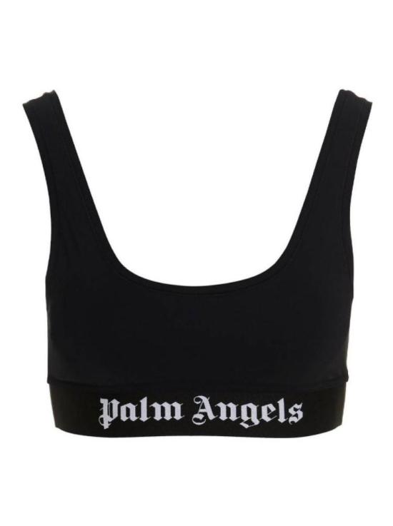 PALM ANGELS Women Tops PWVO010S26FAB001 1010 BLACK BLACK