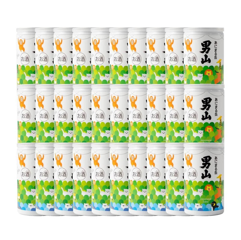 あにまる缶 男山 やや辛口 (180ml×30本) 酒 アニマル 動物 ワンカップ クリスマス バレンタイン 義理チョコ