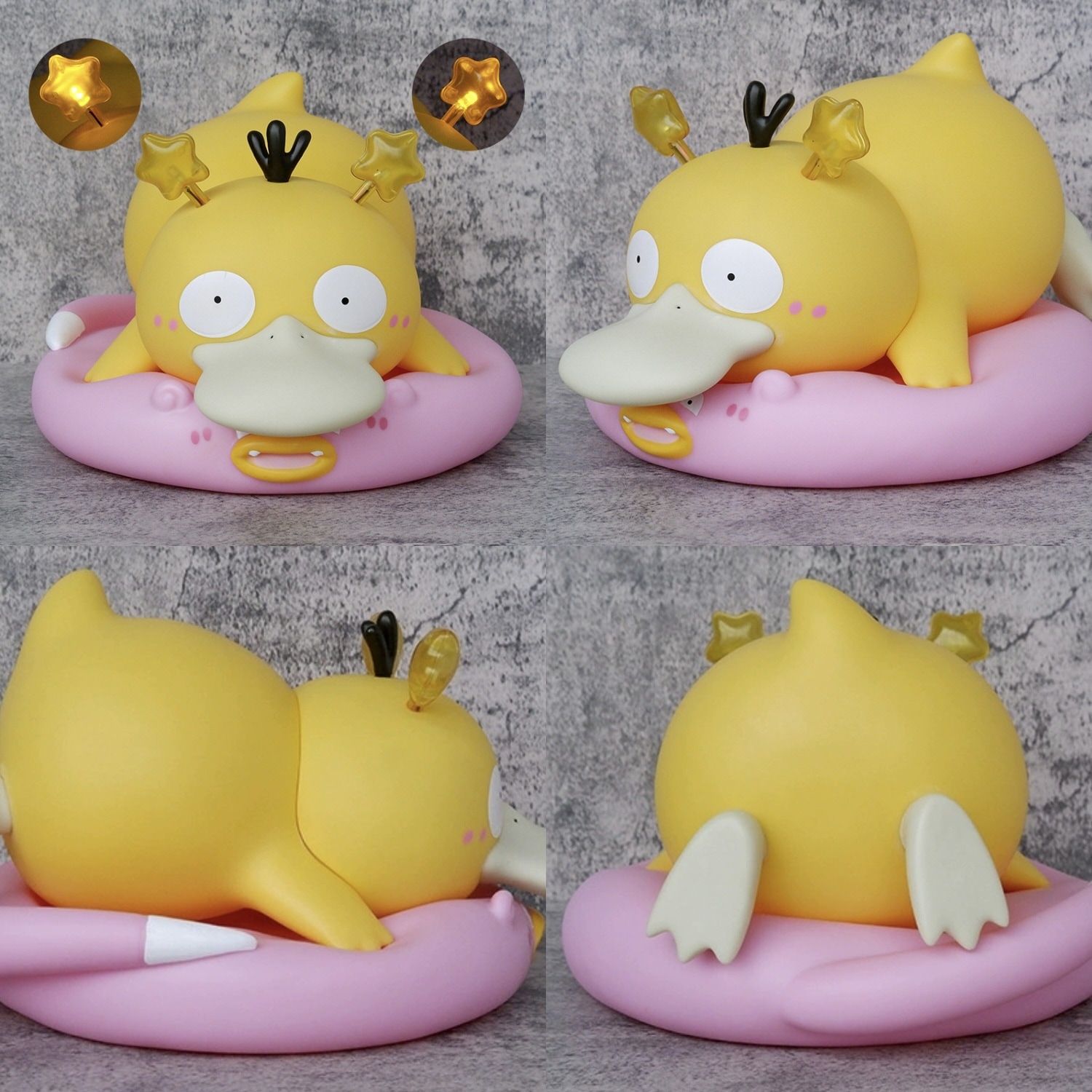 ポケモンLぼけたアヒルの耳が光るうつぶせぬいぐるみケースフィギュア