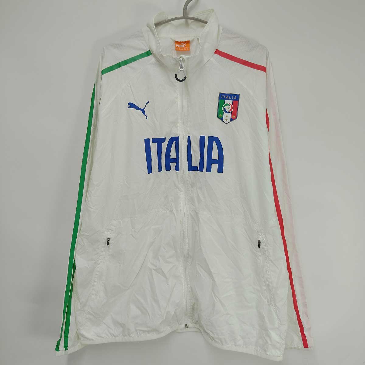 【中古】プーマ サッカー イタリア代表 FIGC ウォークアウトジャケット ウインドブレーカー 2014 XXL(USサイズ) 744249 メンズ PUMA