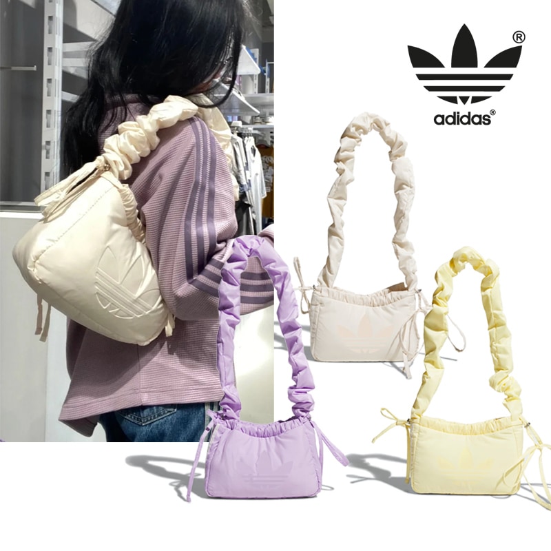 KF2519 KF2520 KF2667 RUF SHLDR BAG 25FW新作 ふんわり 超軽量 ナイロン風 クッション 型押しロゴ 斜め掛け 内ポケ ドローストリング ショルダー 肩掛け ソフト