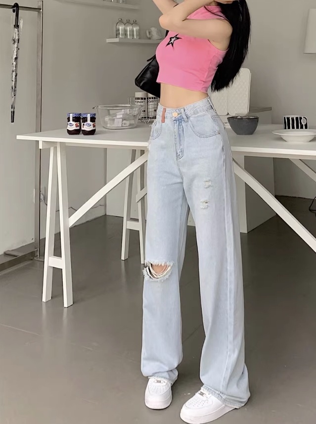 ボトムス Gパン ズボン ワイドパンツ ストレート ワイド ハイウエスト デニム ブルーデニム カラーデニム かわいい 大人可愛い きれいめ シンプル カジュアル 大人 上品 おしゃれ お洒落