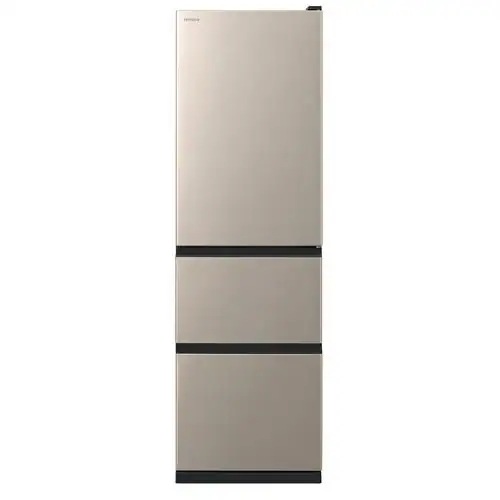 日立 冷蔵庫 315L 右開き 3ドア 幅54cm 真ん中野菜室うるおいチルド R-V32X ゴールド系
