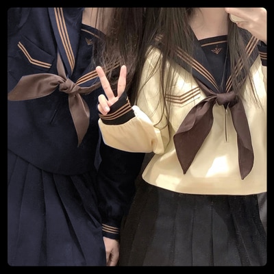 茶羽中服JKオリジナル正規夏学校給食ベー不良JK制服スーツ夏モ学院風