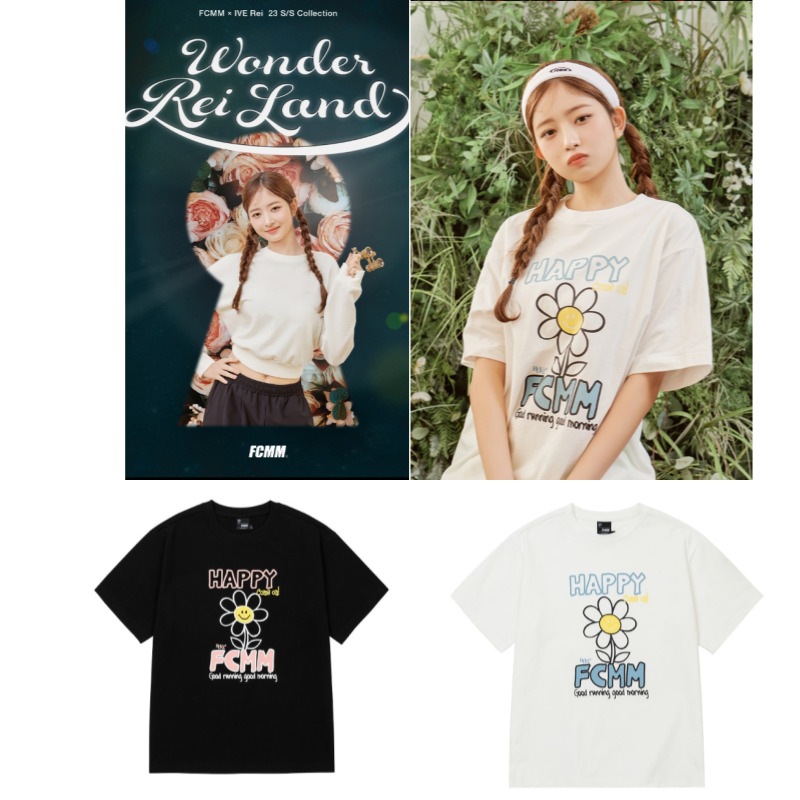 【IVE レイPICK】FCMM レイ　23ss　Smile flower T-shirt　スマイル半袖T-shirtTシャツ・カットソー