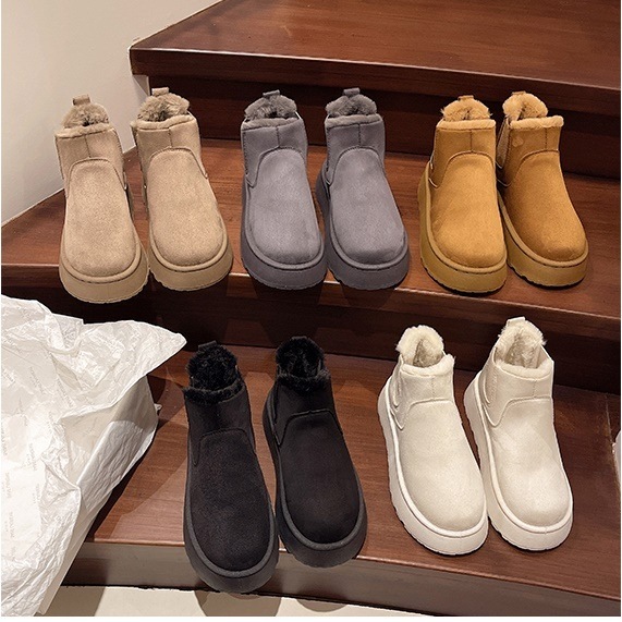 レディース ブーツ ショートブーツ ムートンブーツ フラット ぺたんこ 4.5cm もこもこ ふわふわ かわいい 大人可愛い きれいめ シンプル カジュアル おしゃれ ラブリー キュート ガーリー