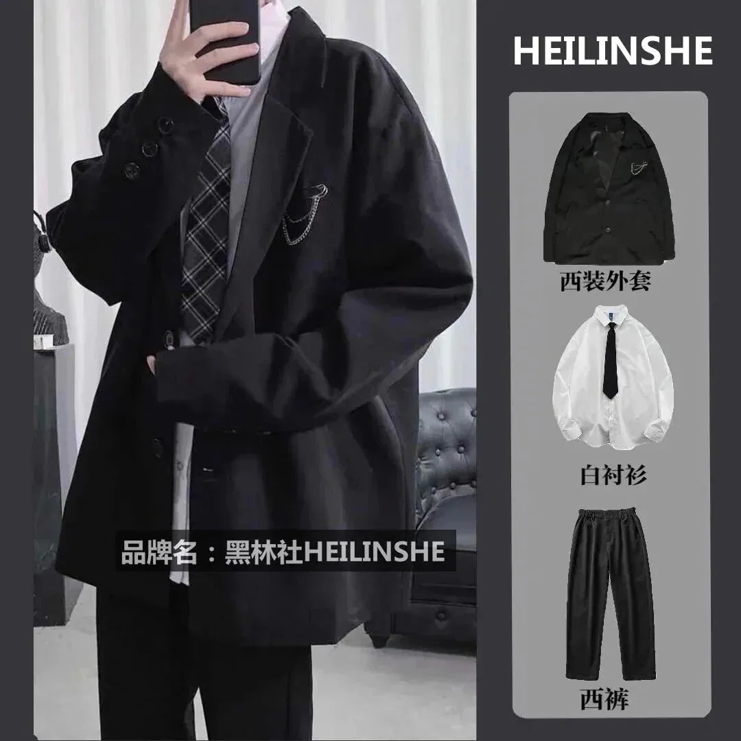DK制服 韓流ジャケット スーツ トレンド服一式 メンズ カジュアルスーツ メンズ 韓国 スリーピース