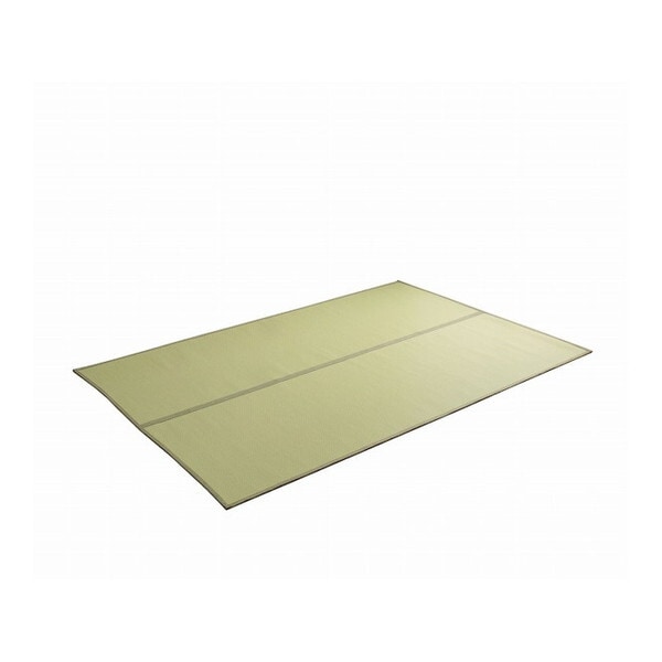 1090740121002 洗える ござ 日本製 国産 カーペット リバーシブル 丈夫 除菌スプレー対応 敷詰 ラグ 敷物 ペット グリーン 江戸間3畳(約174×261cm) メーカー直送