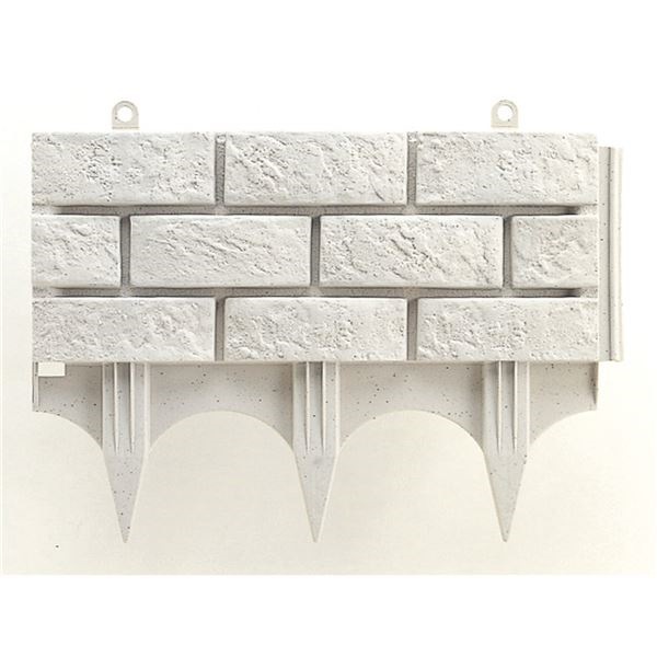 （まとめ） 土留め/ガーデニング用品 レンガ調 45型 サンドグレー プラスチック製 園芸用品 20個セット