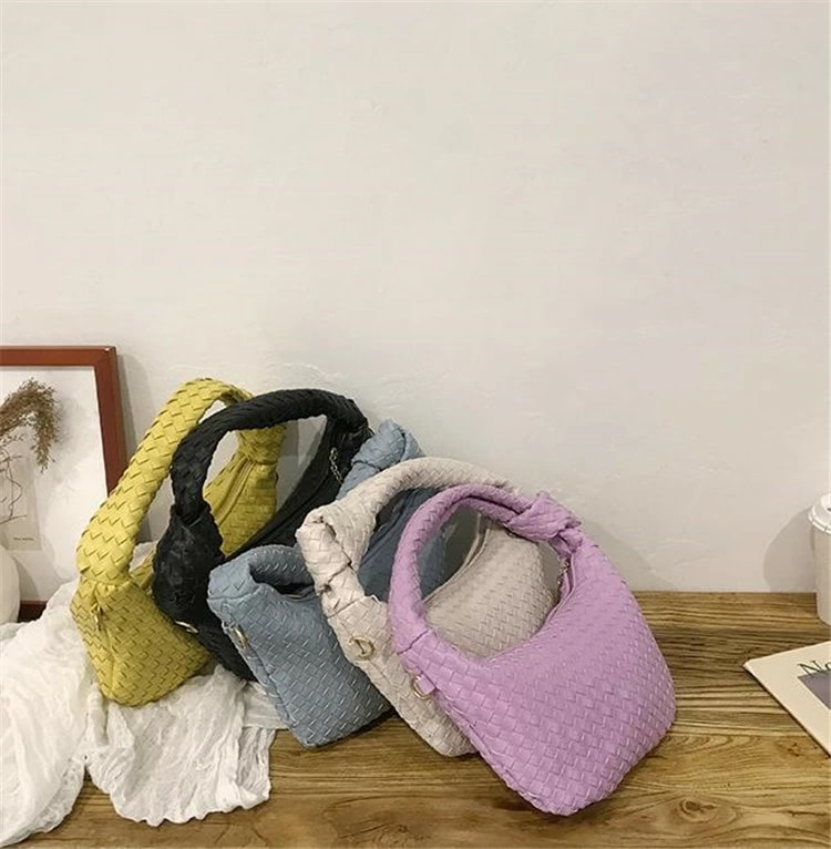 洗練されたシルエット c ウーブン 脇カバン シングルショルダー ハンドバッグ[K](T)