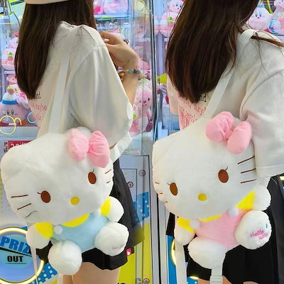 Qoo10] ハローキティ ぬいぐるみ リュック レデ
