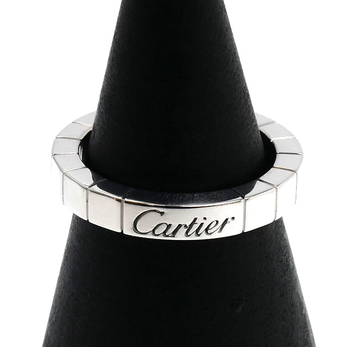 CARTIER カルティエ K18WG ホワイトゴールド ラニエール 1PD リング・指輪 ダイヤモンド 7号 47 5.6g レディース 中古 美品