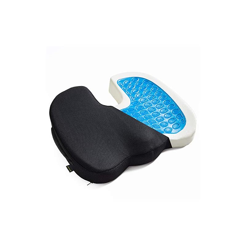 低反発クッション 座布団 ジェル内蔵ハイグレードモデル ブラック