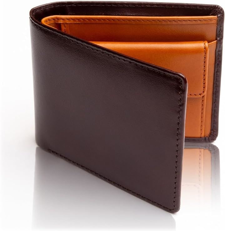 財布 メンズ 2つ折り 二つ折り イタリアンレザー 二つ折り財布 9 ダークブラウン＆キャメル( 5.ダークブラウン＆キャメル)