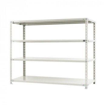 スチールラック NC1500-12 4段 間口1500×奥行450×高さ1200mm ホワイト
