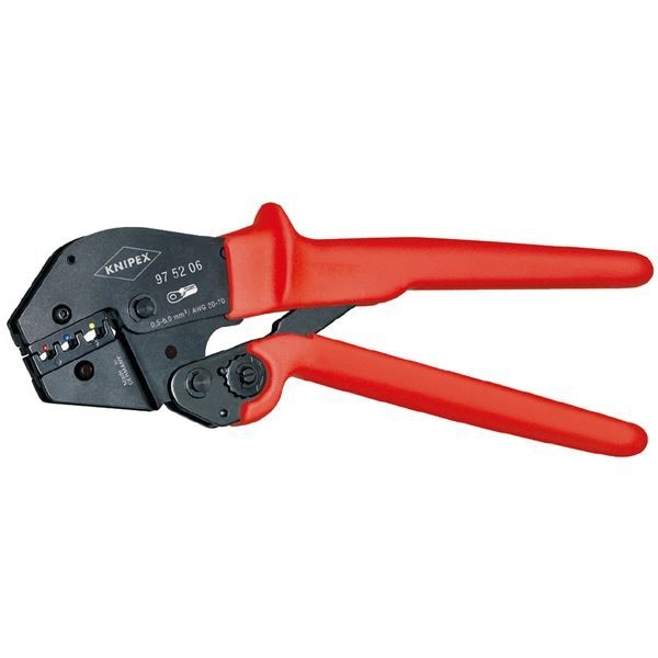 KNIPEX クニペックス 圧着ペンチ 滑り止めプラスチックコーティング 全長250mm 9752-06