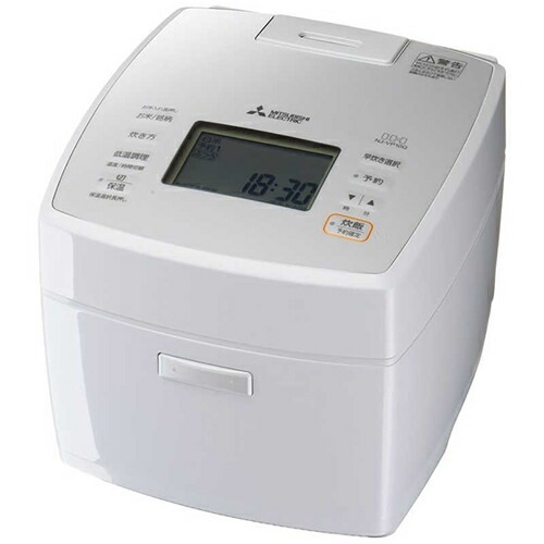 三菱【MITSUBISHI】1升炊き IHジャー炊飯器 月白（げっぱく） 備長炭 炭炊釜 高級モデル NJ-VP18G-W【しゃもじ・軽量カップ付き】