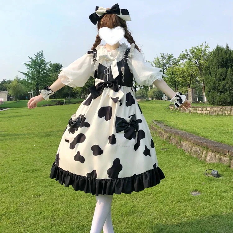 ダルメシアンサスペンダードレスロリータロリータライトローガールドレス