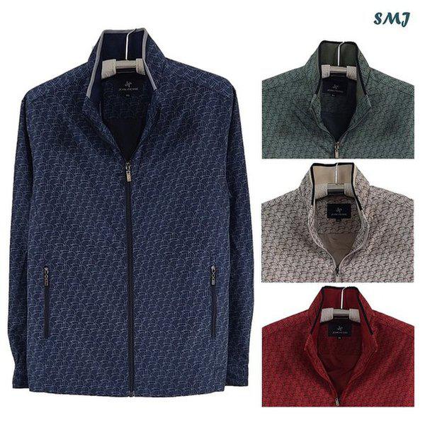 SMJ1652 ジャンピエル メンズ ウィンドブレーカー ジャケット プリント 中年 男性 春 秋