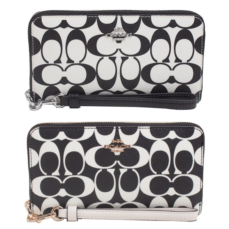 ラウンドファスナー長財布 ロング ジップ アラウンド ウォレット シグネチャー キャンバス レディース cp409 fcp409