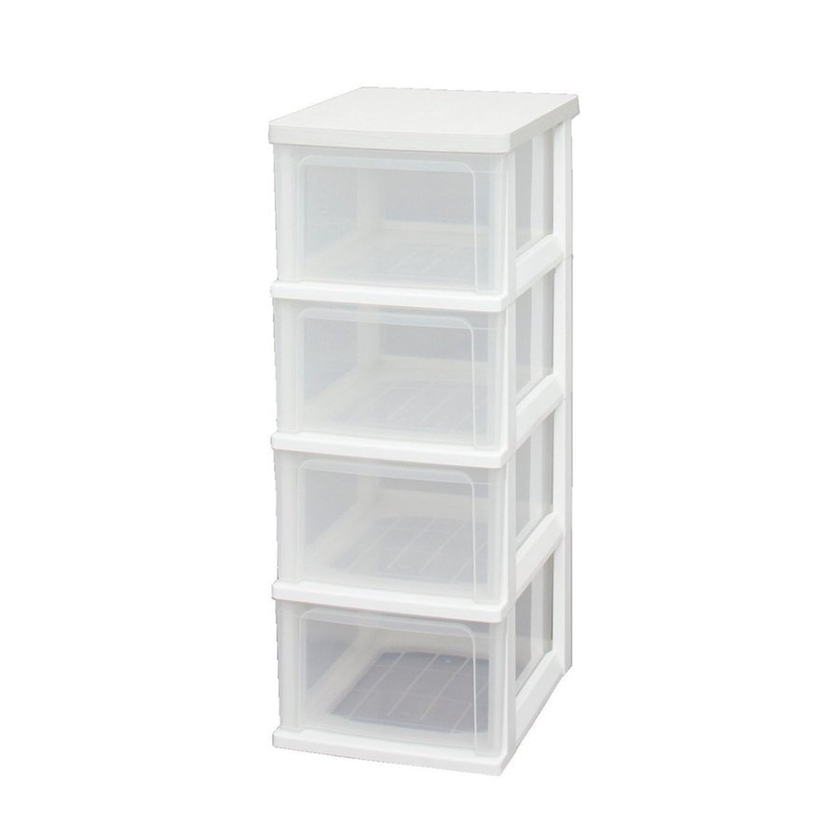 チェスト 木天板 4段 幅32.4×奥行41×高さ82cm ホワイト WTS-304