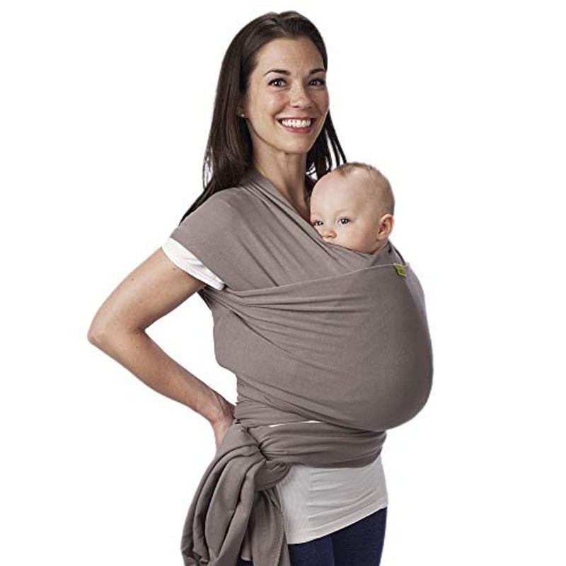 ラップベビーキャリア独自の伸縮性の抱っこ紐新生児と15kgまでの赤ちゃんに最適 (Grey)