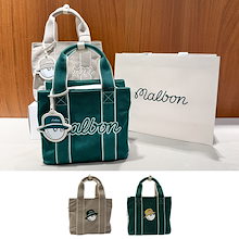 Malbon ラウンドバッグ ブラック＆グリーン 韓国限定✨美品 Malbon Golf(マルボンゴルフ) バッグ・カバン(レディース