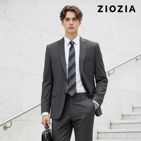 ウール混チャコールグレー スーツジャケット (ABE1SB1202_CGR)