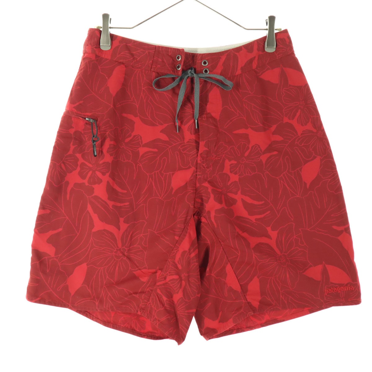 ボタニカル柄 サーフパンツ ハーフパンツ w31 レッド系 品番8655286 メンズ 古着